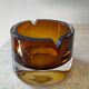 Vintage amber glass ashtray or pocket