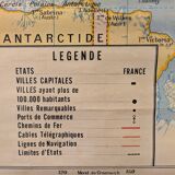 Vintage political wall map, school map 1961 (large format)