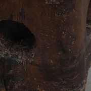 19th-century sculptural French wine press in solid wood / pedestal