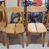 Set of 4 vintage Gautier Delaye style chairs