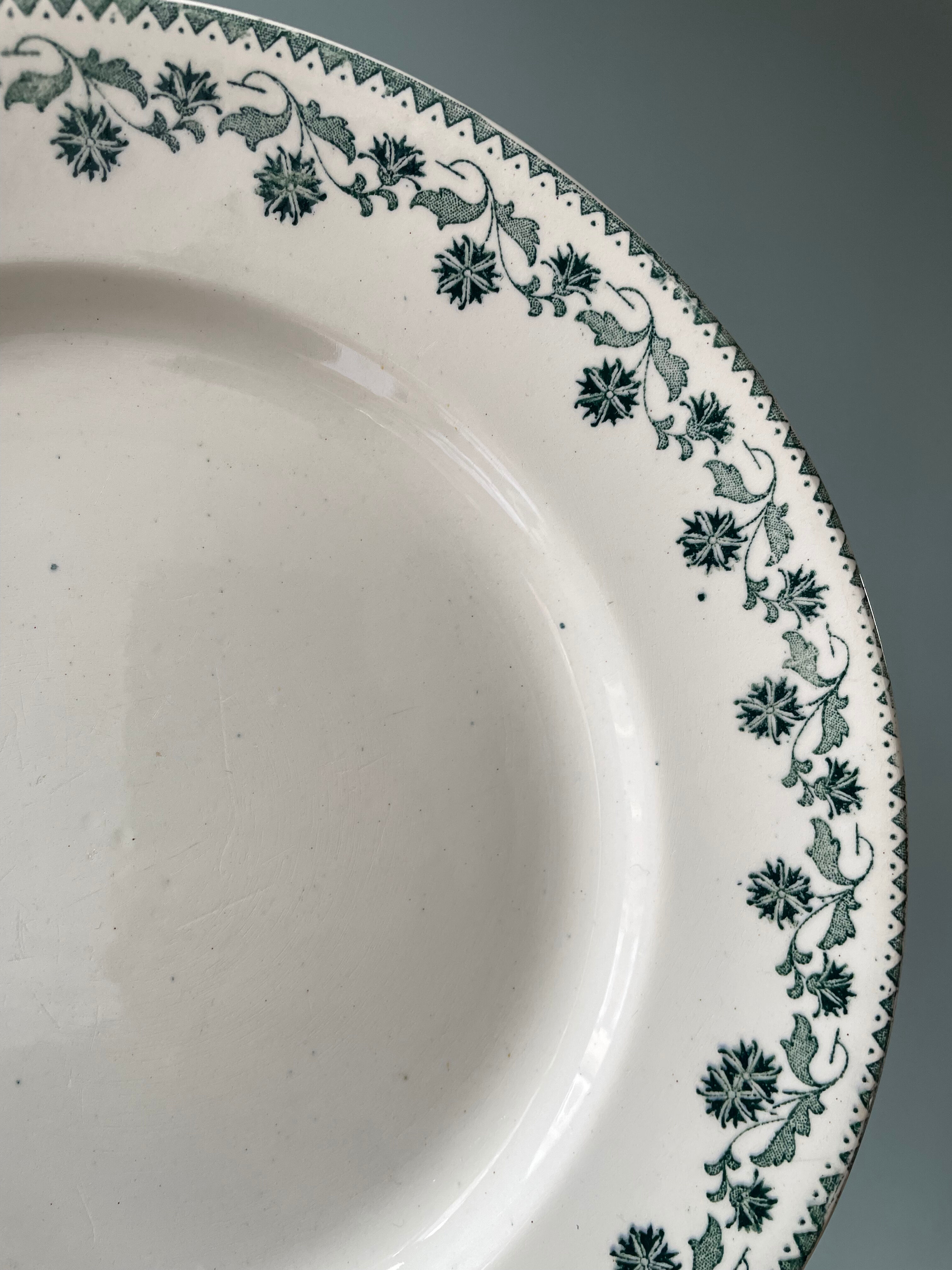Set of 9 flat plates georgette Moulin des Loups & Hamage collection