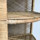 Large rattan corner shelf in Emmanuelle style