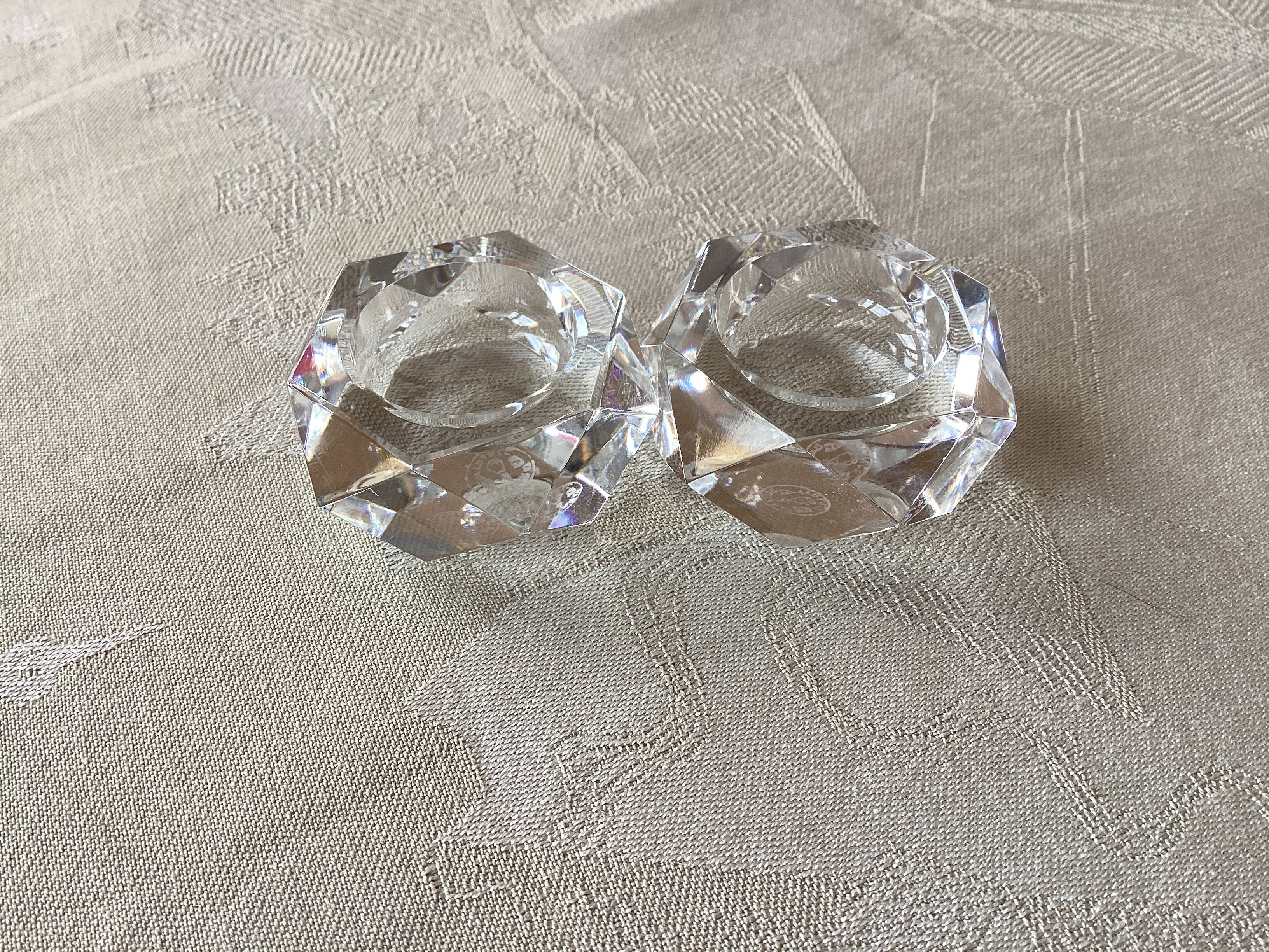 Baccarat crystal salt and pepper shakers