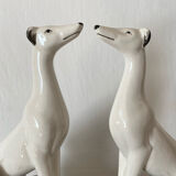 Paire de serres livres chiens lévriers années 60