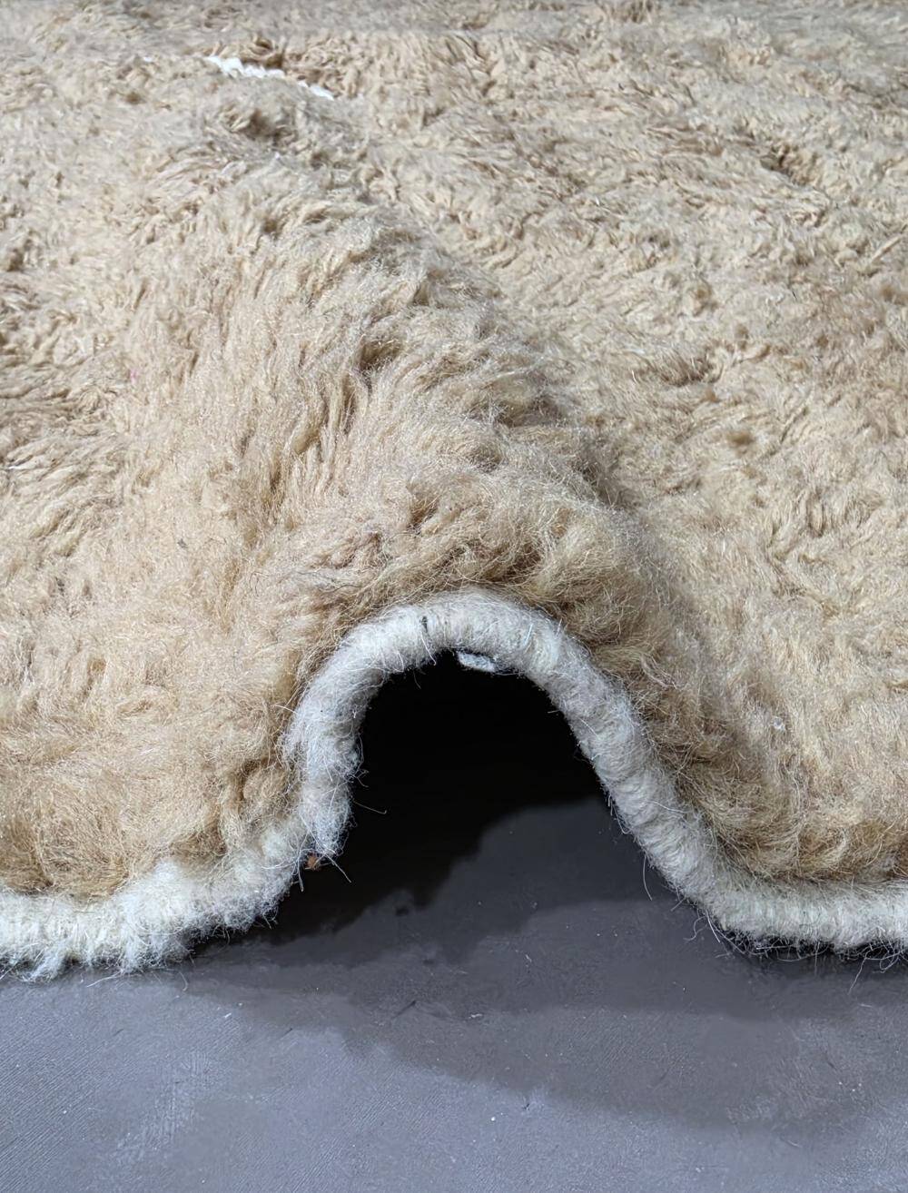 Contemporary Beige Rug - 297 x 253 cm