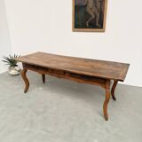 19th century walnut drapery table 2m1