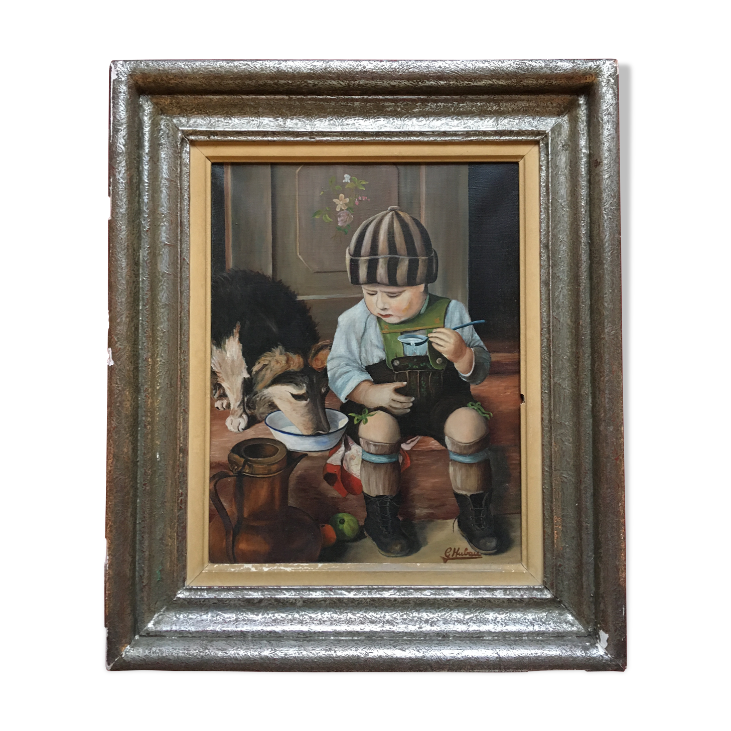 The child and his dog