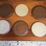 6 stoneware dessert plates