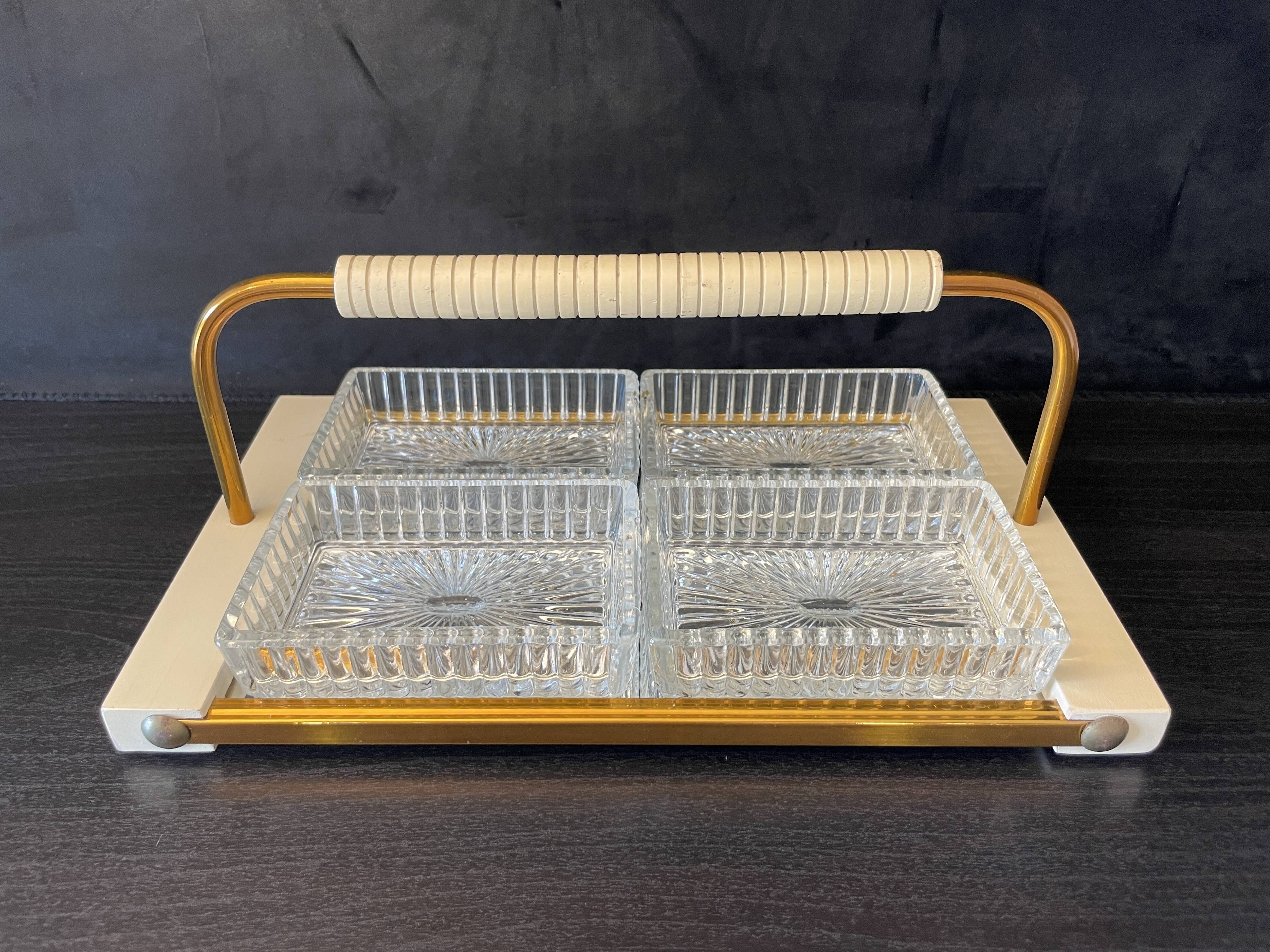 Art Deco Mirrored Appetizer Tray