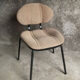 Beige brown fabric office chair, 1980s