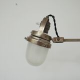 Industrial Adjustable Metal and Glass French Wall Light