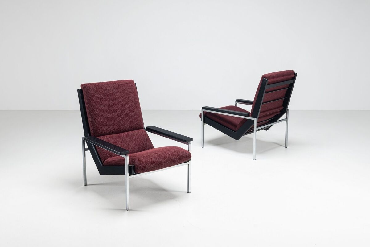 Rob Parry pair of Lotus lounge chairs Gelderland Netherlands 1960