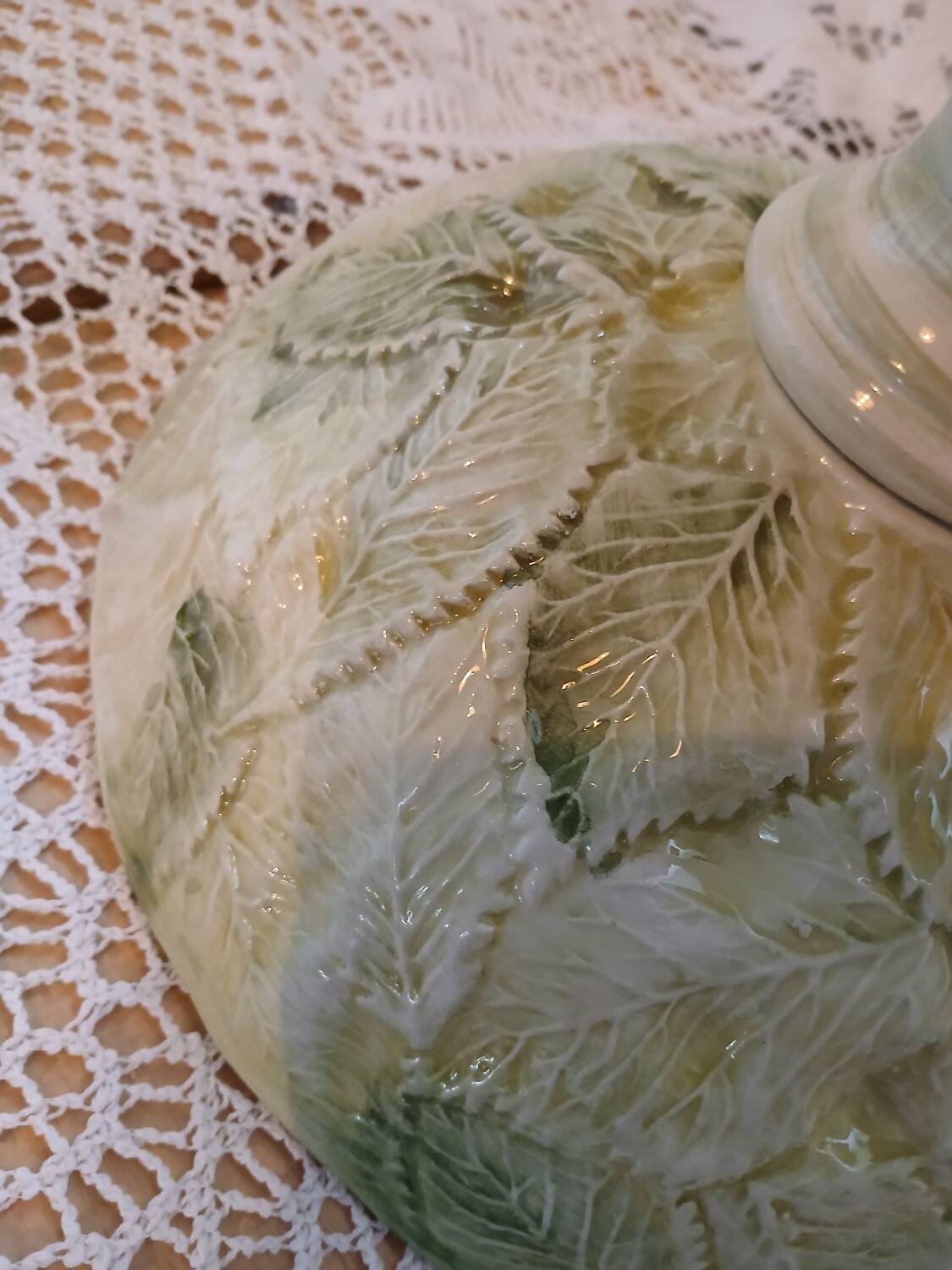 Antique fruit bowl in slip