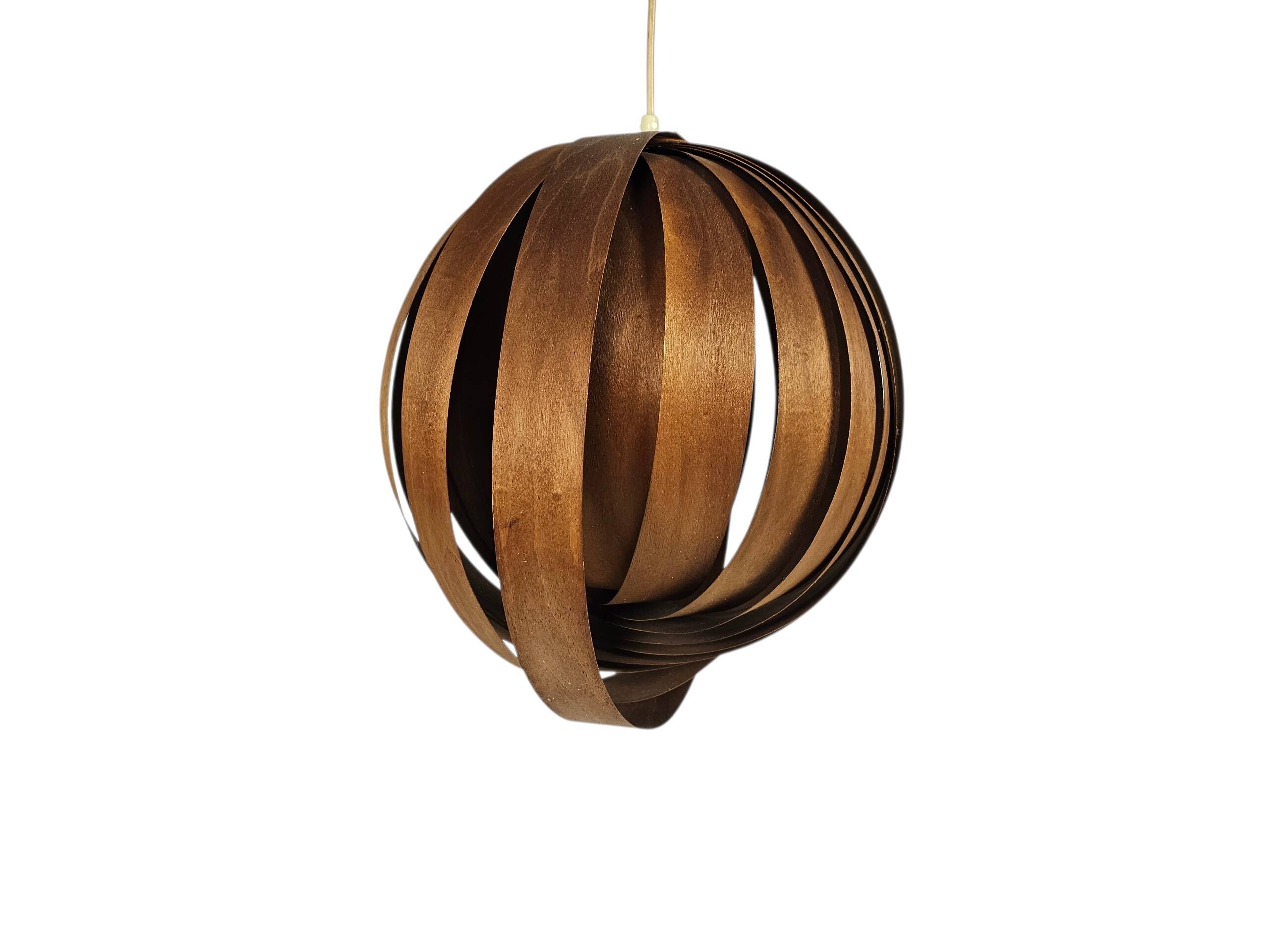 Mid-century modern - Moon lamp - Verner Panton style - teak - 60s