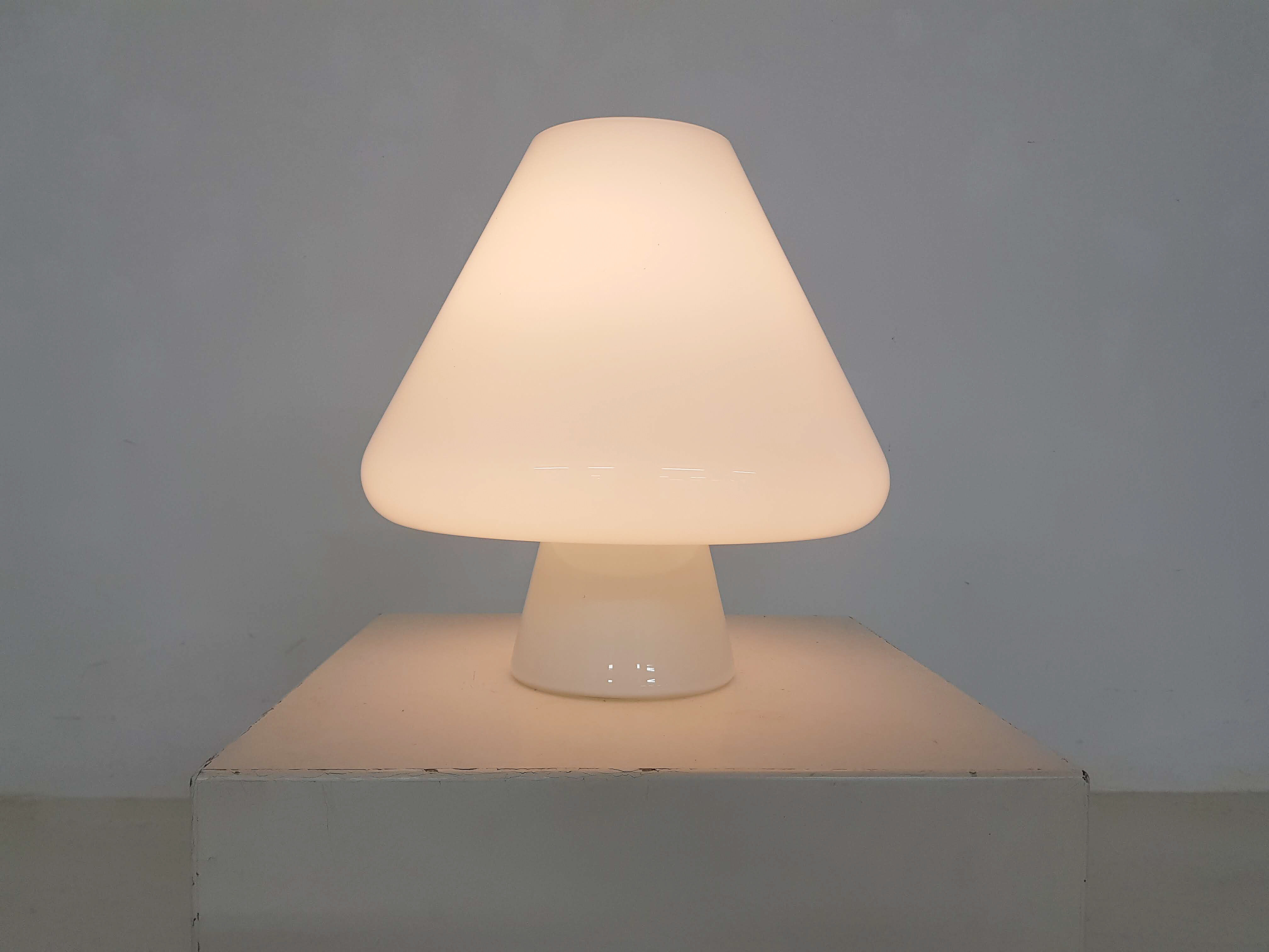 Opaline Glass Mushroom Table or Floor light, 60