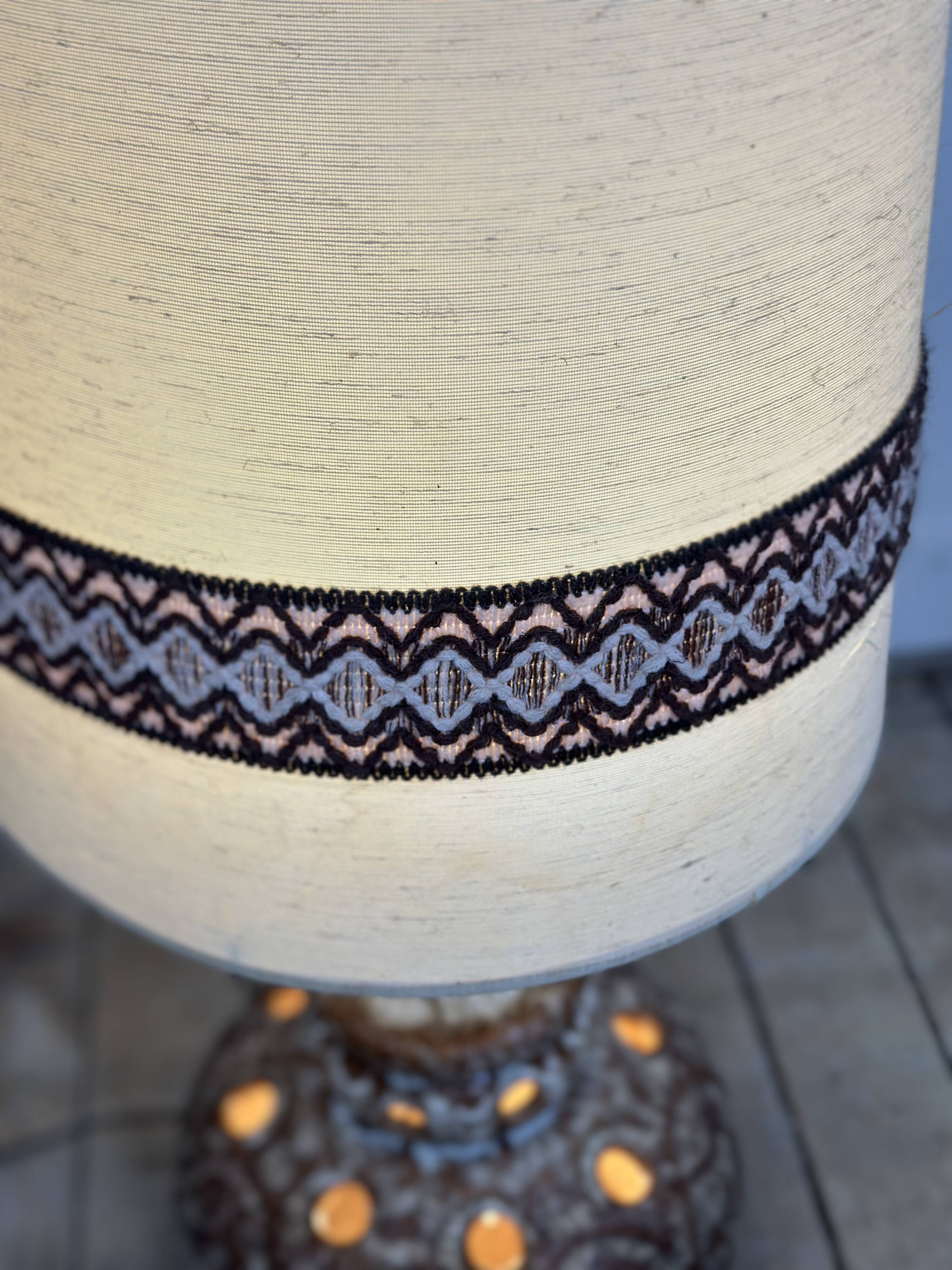 Vintage 70's German glazed ceramic lamp