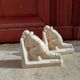 Pair of bookends - Ceramic - Signed L Fontinelle