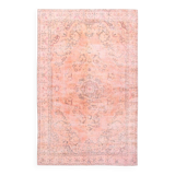 Powder Pink Classic Turkish Vintage Rug, 199x303Cm