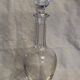 Antique engraved crystal carafe – floral decoration – matching Saint-Louis