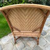 Vintage rattan and wicker armchair