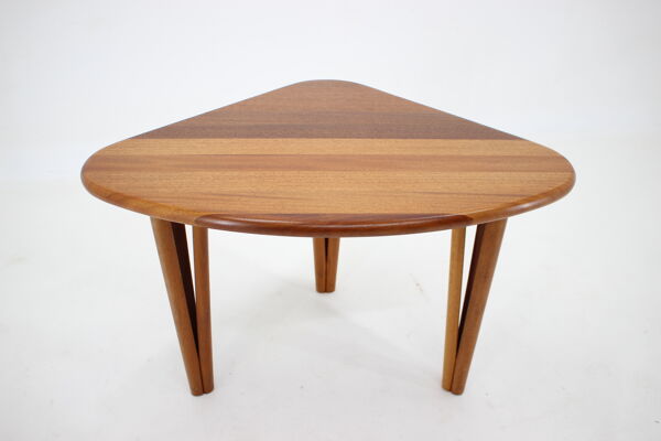 table basse en teck solide biologique des années 1970, danemark