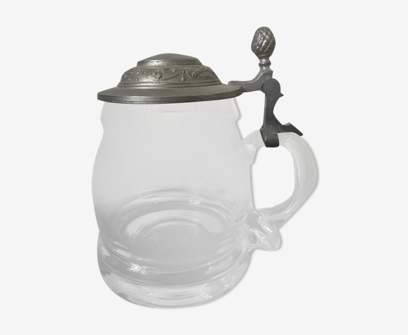 Chope à bière étain