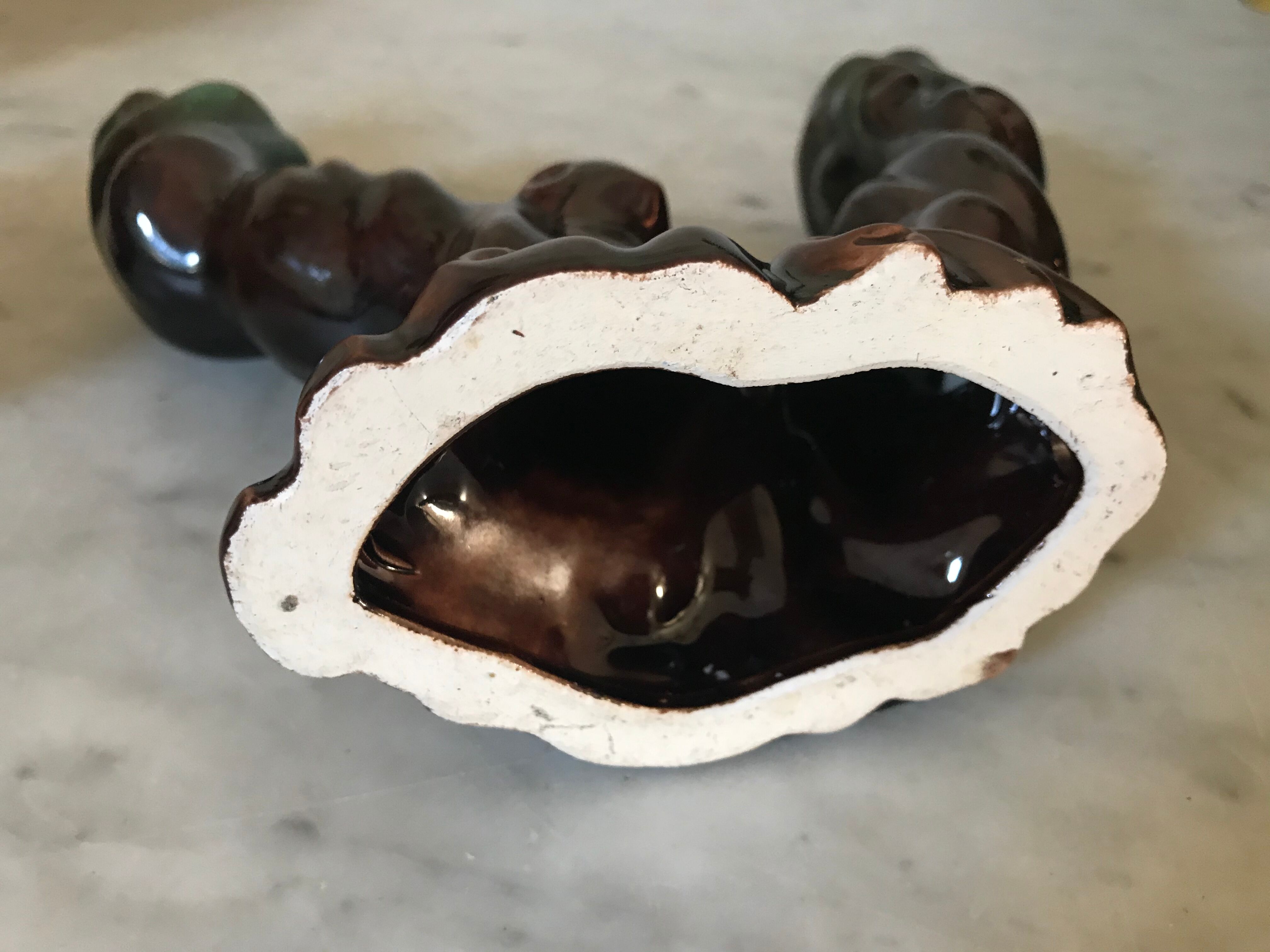 Enamel ceramic tree candlestick