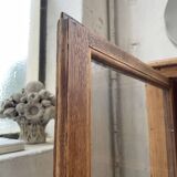 Enfilade de métier en chêne avec portes vitrées