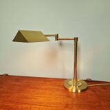 Lampe de bureau articulée en laiton, Boulanger (Belgique), 1970-80