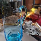 Blue pitcher – blown glass – 1970s