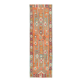 Turkish Handwoven Vintage Herki Kilim 103 cm x 338 cm