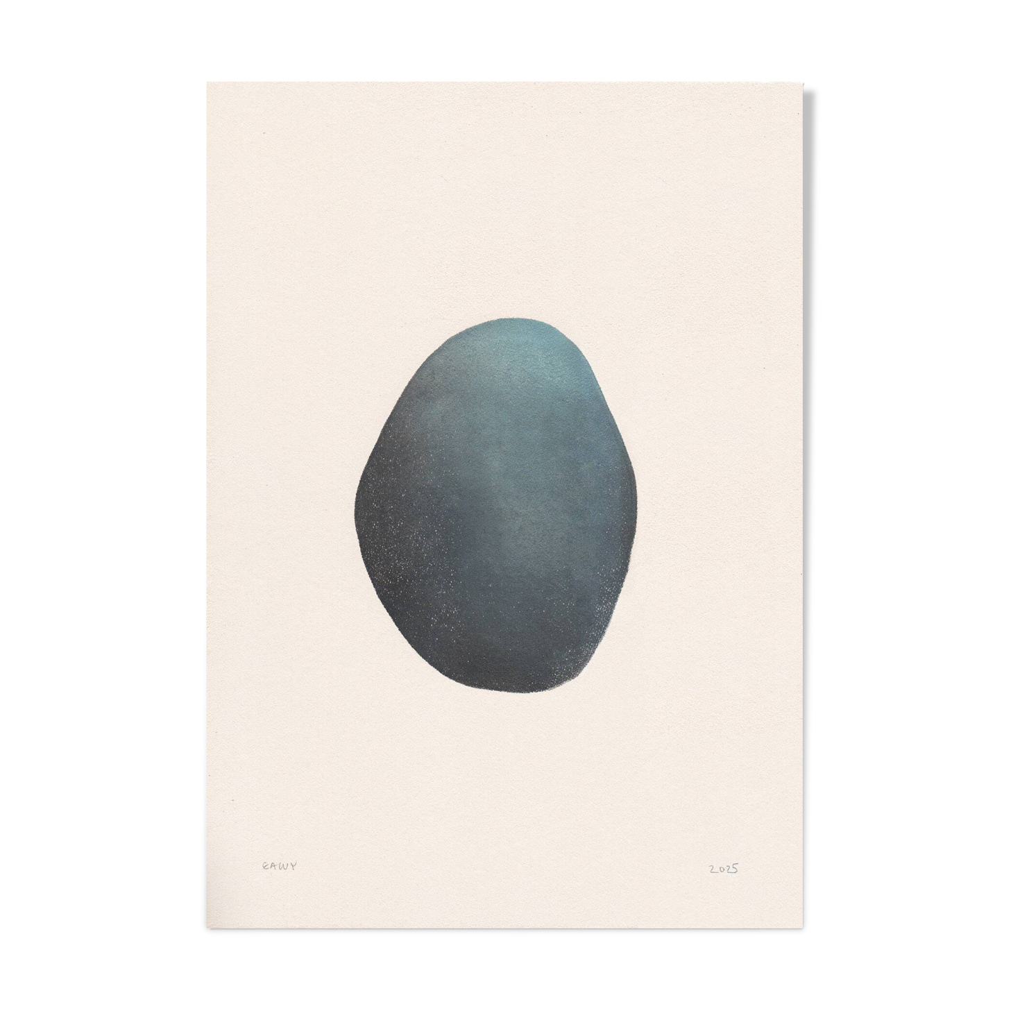 Abstract painting on paper B329 signed eawy