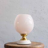Lampe de Table Vintage Tchécoslovaque en Verre Rose Poudré, 1970s