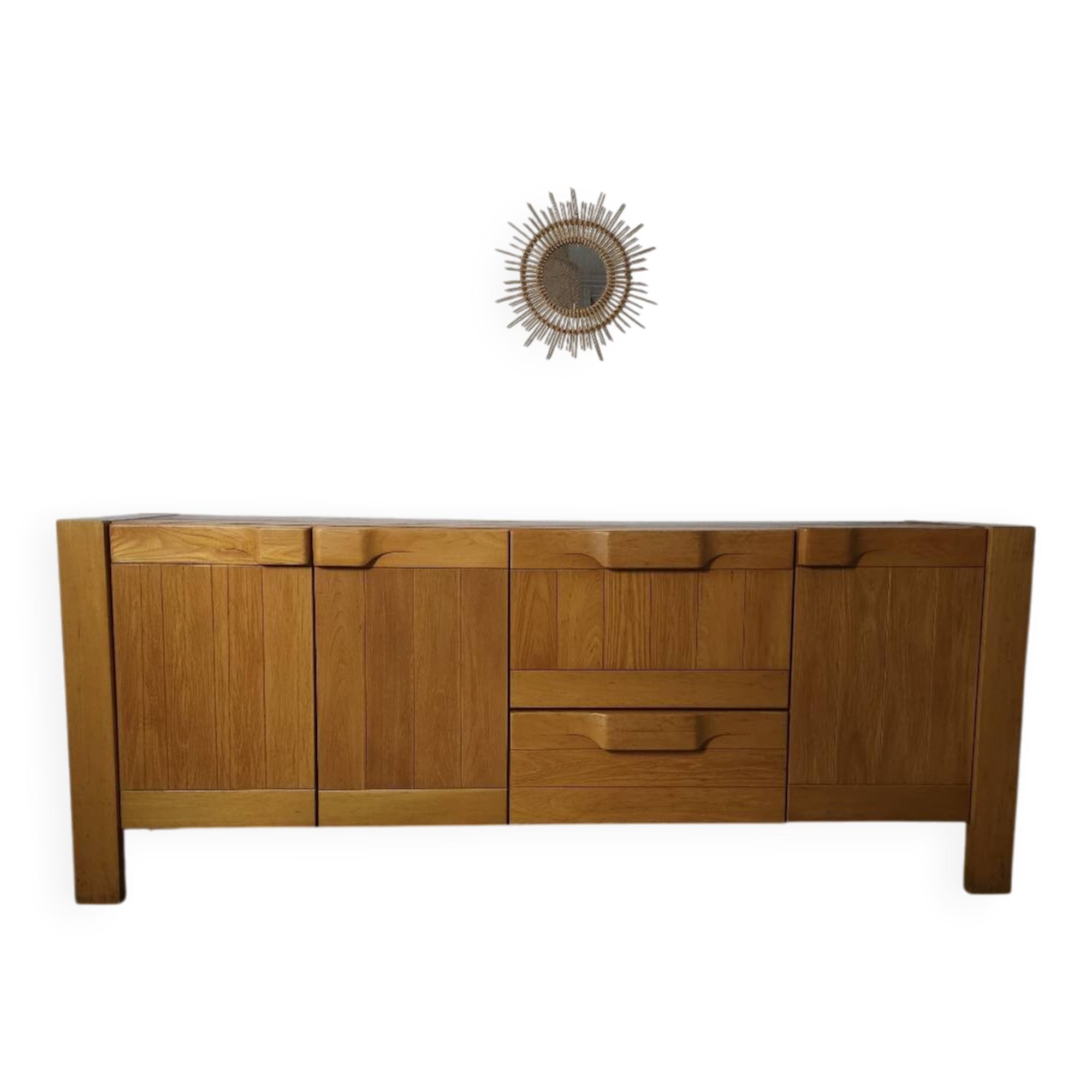 Solid Elm Buffet – Maison Regain, 1970s