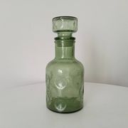 Carafe vintage années 60 en verre moulé bullé
