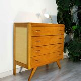 60s dresser, compass foot, light oak