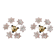 Set of 2 Charming Murano Vintage Ceiling Light Pink Flowers, 1970s