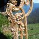 Baroque wooden wall mirror carved by Chelini  98x158cm