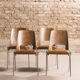 Set of 4 Jomain Baumann chairs, seat in imitation leather cognac, circa 1960