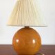 Vintage lamp in solid elm lampshade in wool 70s