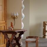 Brutalist oak desk from the mid-century, made in France in the 1950s.