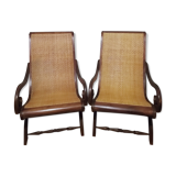Deux fauteuils coloniaux planteurs