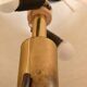 Lampe de table en teck et laiton