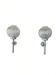 Pair of vintage wall lights; chrome striped glass floral globes; 1960s-70s.
