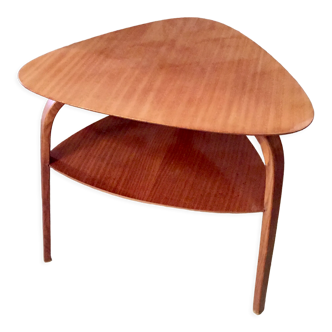 Tripod coffee table bow wood Steiner
