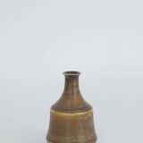 Small Mid-Century Scandinavian Modern Collectible Earthy Brown Stoneware Vase by G. Borg, Set of 3