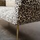 Italian leopard print fabric sofa