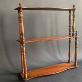 Napoleon III wall shelf in turned wood, 19th century