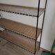 Rattan shelf and metal foot 50s
