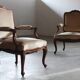Pair of Vintage Danish Antique 18th century Lounge Chair, style of Louis XV